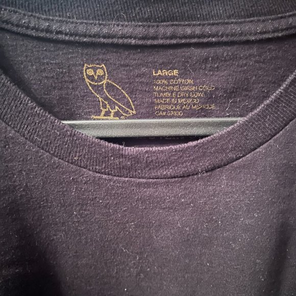 OVO October Firm Tee Black Size Large Used - Picture 2 of 2